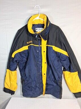 Men's Medium Vintage Columbia Sportswear "Fire Ridge" Blue,Yellow,Black Jacket